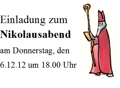 Nikolausabend 2012 (Einladung)